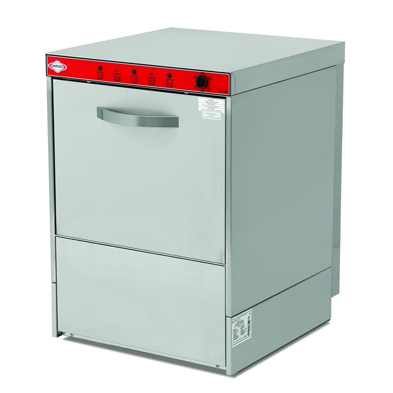 Empero EMP.500-380-F Drenaj - Parlatıcı - Deterjan Pompalı Set Altı Bulaşık Makinesi, 50x50 cm Sepetli